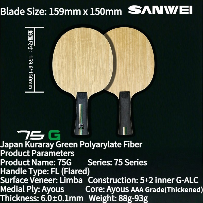 NEW SANWEI 75G 이너 그린-ALC 탁구 라켓 - Badminton Background 리뷰 및 가격